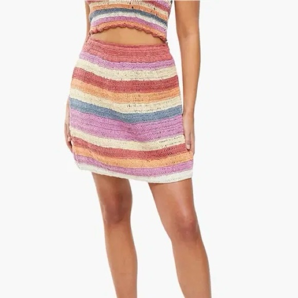 COTTON ON Multi Crochet Mini Skirt, Size Small - Picture 2 of 8